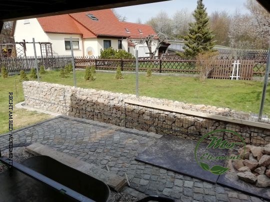 Gabionen Sichtschutzwand
