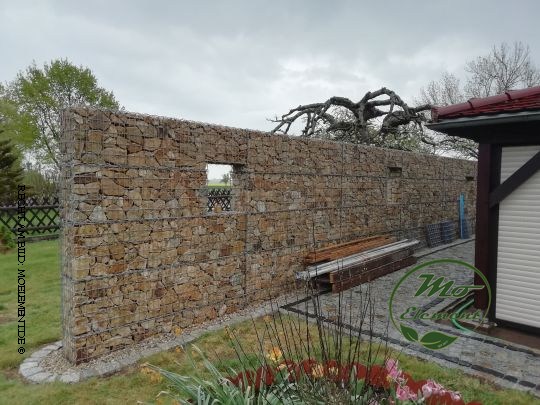 Gabionen Sichtschutzwand