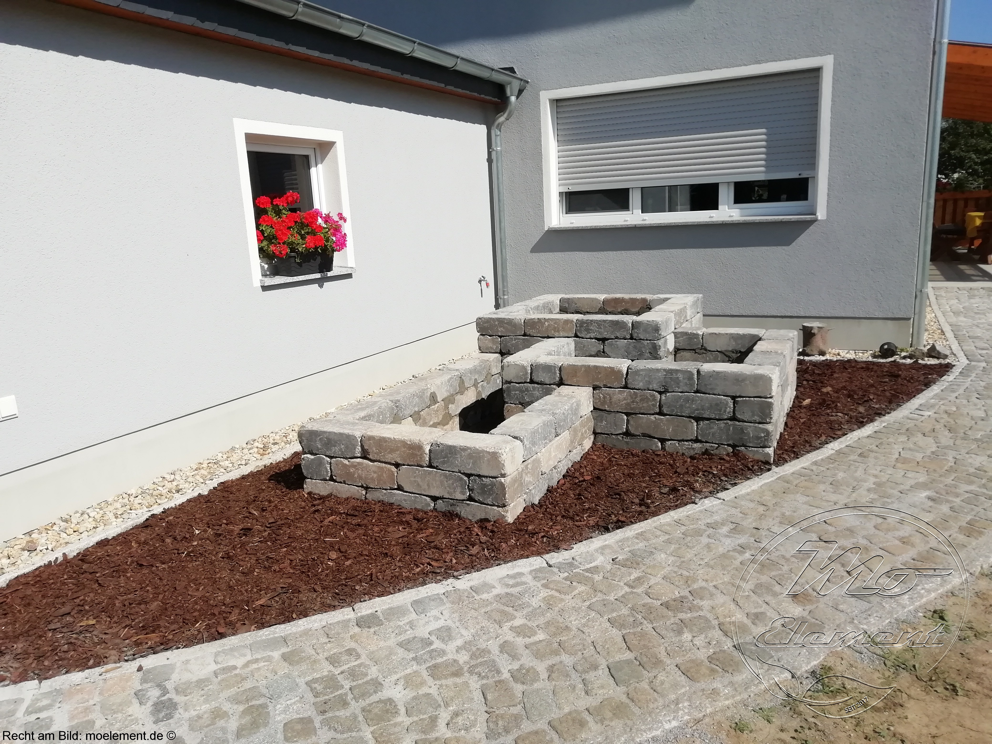 Hochbeet aus Blocksteinen